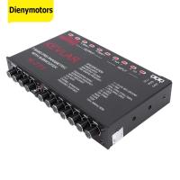 เครื่องปรับอีควอไลเซอร์สำหรับรถยนต์ระบบเสียงกราฟิก DC 11-15V หน่วยประมวลผลเสียงรถยนต์อีควอไลเซอร์สเตอริโอผ่านต่ำ7สายออดิโอกราฟิกเสียงรถยนต์ EQ 35-250HZ