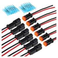 1Set DT 2 Pin Pigtail Kit Male Female Connector Adapter Socket Wiring Harness for LED Work Light Bar ABS Accessories