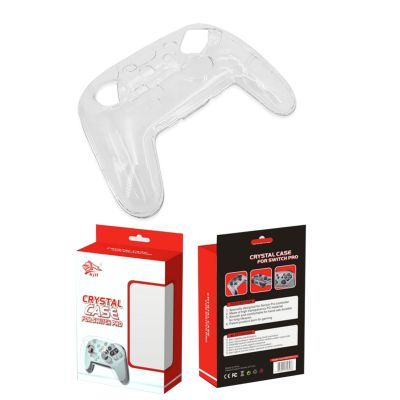 ใสใส Gamepad ฮาร์ดกรณีฝาครอบป้องกันเชลล์ผิวสำหรับ Nintendo สวิทช์ Pro NS ควบคุมคริสตัลเต็มป้องกัน