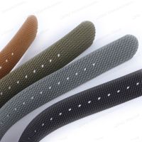 “：{ 18Mm 20Mm 22Mm 24Mm Nylon Ried Military Watch Band Fabric Sport Bracelet Silver Black Matte Ring Clasp Men Women Wrist Strap