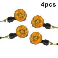 4pcs Flasher Motorcycle Turn Signals Lights Amber Indicator 12V Universal Index Motorbike Blinker Directional Lamps AccessoriesSignal Light Assemblies