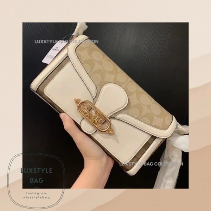 Authentic Original Coach Small Jade Shoulder Bag with Signature Canvas White Lazada PH