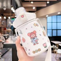 [COD] Hydroflask กีฬาและกลางแจ้ง Thermos ถ้วยขนาดใหญ่ความจุสุภาพสตรีน้ำมูลค่าสูงเด็ก Big Belly นักเรียน Influencer ขวดฟางแบบพกพา