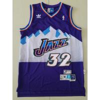 High quality jersey Utah Jazz new MENS NBA 32 Karl Malone snow mountain edition purple retro mesh season basketball jersey