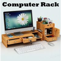 Computer Elevated Monitor Bracket Desktop Storage Shelf Desk Rack