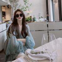 สไตล์เกาหลี Fairy เสื้อผู้หญิง Ins แฟชั่นฤดูร้อน New Beach Batwing เสื้อแขนยาว Sun Protection Top Loose