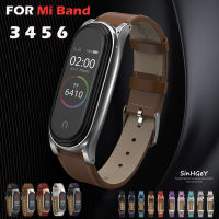 SinHGeY สายรัดข้อมือเปลี่ยนสำหรับ Xiaomi,สายหนังรัดข้อมือสำหรับ Xiaomi Mi Band 3 / 4 Mi Band 5 / 6