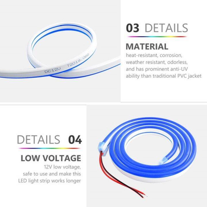 lovinglife-1เมตรแคบนีออนแสง-dc12v-แถบไฟ-led-120-led-เมตรเชือกยืดหยุ่นหลอดนีออนกันน้ำแถบไฟสำหรับ-diy-ตกแต่งวันหยุดคริสต์มาส