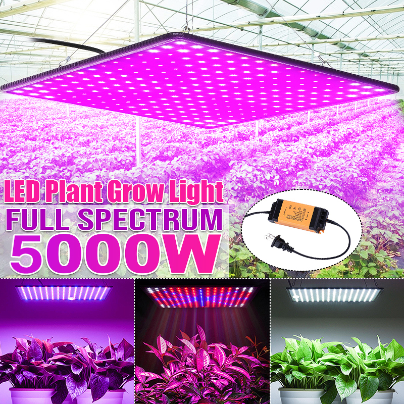 5000W 2000W LED Grow Light Full Spectrum Hydroponic Indoor Flower Veg Lamp Panel 