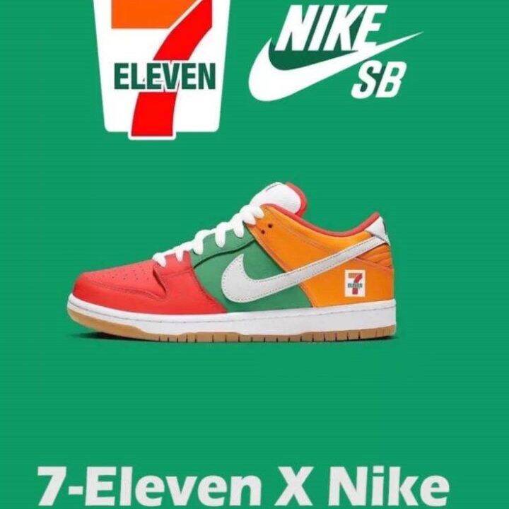 ใหม่สุดร้อนแรง-original-nk-duk-sb-x-7-eleven-low-top-รองเท้าผ้าใบกีฬาลำลองสำหรับบุรุษและสตรีรองเท้าสเก็ตบอร์ดที่ใส่สบายและอเนกประสงค์-จัดส่งฟรี