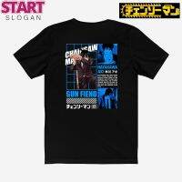 START Tee เสื้อยืดแบตเตอรี่ ลายอนิเมะ Hayakawa Gun Fiend Chainsaw Man 1252 สําหรับผู้ชายเสื้อยืดคอกลมเสื้อยืด