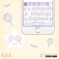 Cute candy 2 Keyboard Theme⎮(E-Voucher) for Pastel Keyboard App