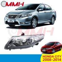 Honda City ไฟหน้าซีดาน sedan TMO 2008-2014 1.5 Gm Gm2 Gm3 ไฟหน้าสำหรับ ไฟหน้า โคมไฟหน้า ไฟหน้า​โปรเจค​เตอร์​ โคมไฟหรถยนต์ เลนส์กระจก headlamp headlight front light lens