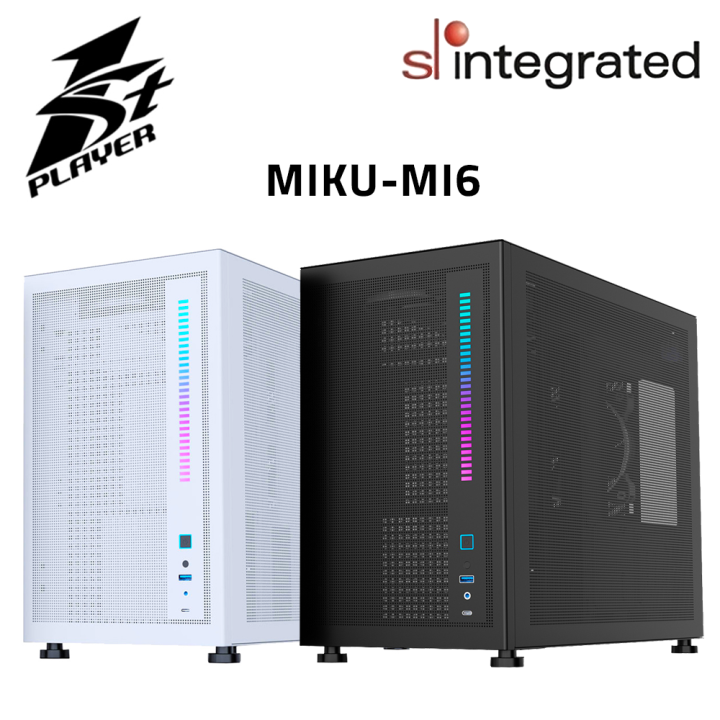 1st Player Miku Mi6 [Black/White] Micro ATX Front Metal Mesh M-ATX PC ...