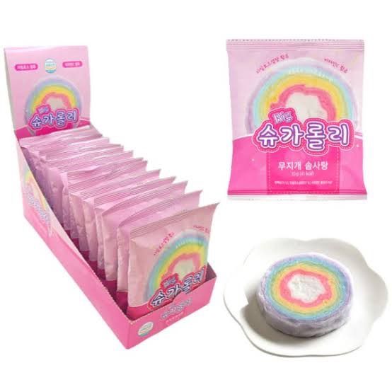 ขนมสายไหมเกาหลี-สายไหมสายรุ้ง-สายรุ้งวิตามินซี-น้ำตาลไซโลส-ขนมวิตามินซี-korean-cotton-candy-sugar-lolly-koreas-first-premium-vitamin-cotton-candy