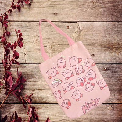 [In stock] Halloween Star Kabi กระเป๋าผ้าแคนวาสไหล่เดียวกระเป๋าช้อปปิ้งกระเป๋าเป้นักเรียนน่ารักสีชมพูดาว