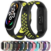 (CALGY Phone protection)สายรัดสำหรับ Mi วง6 7สร้อยข้อมือกีฬาซิลิโคน Miband4 Miband 5ข้อมือ Correa เปลี่ยนสายรัดข้อมือสำหรับ Xiaomi Mi วง4 3 5 6 7