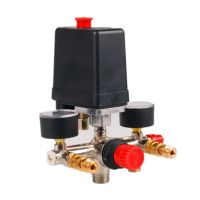 LJLJ-90-120psi Air Compressor Pressure Switch Control Valve Manifold Relief Regulator With Gauge Aluminum Alloy Bracket 230-380v