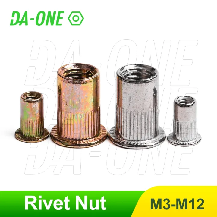 Manual Pressure Drill Threaded Nut Rivets M3 M4 M5 M6 M8 M10 M12 Stainless Steel Zinc Plated