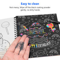 Magic Rainbow Color Scratch Art Note Paper Multiple Type Books Kids Children Crafts Drawing Coloring Book Set For Party Gift