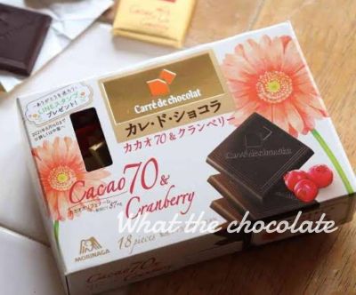 Carré de chocolat Cacao 70% &amp; Cranberry ช็อคโกแลตแครนเบอร์รี่