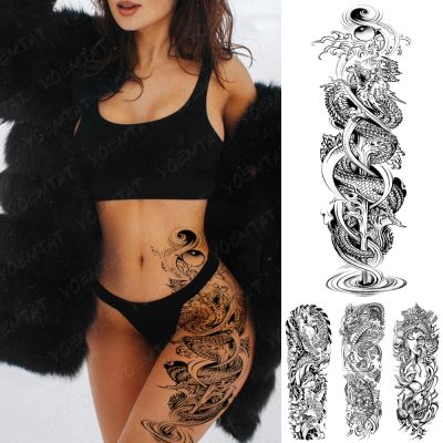 hot【DT】 Large Arm Temporary Sticker Men Thigh Fake Sleeve Tattoos