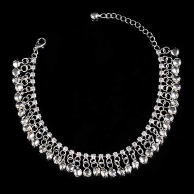 Anklet Gift Foot Chain Bracelet Jewelry Women Vintage Tassel Rhinestone Bell