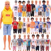 Handmade Ken Doll Clothes T-shirt + Shorts For Barbie Dress Accessories Fashion Daily Clothing Gils Toys Birthday Gift