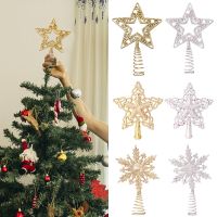 Toppers Star Xmas Ornaments Gold Decorations 2023 Navidad New Year