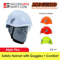 Proguard Hi-Visibility หมวกกันน็อคนิรภัย Alpin PLUS นั่งร้าน ระบายอากาศสบาย Topi Keselamatan Advanrim สีเหลืองเต็มใบ