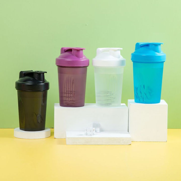 400ml Fitness Sports Water Bottle Fashion Simple Shaker Cup Protein Powder  Nutrition Milkshake Mixing Cup With Scale Water Cup