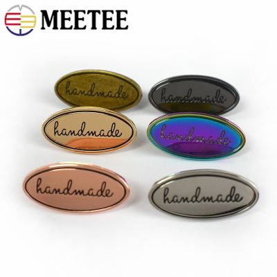 【cw】 Meetee 10/20/30pcs 20X40mm Handmade Metal Bags Decorative Pin Buckle Labels Tag Handcraft Clasp Button DIY Hardware Accessories ！