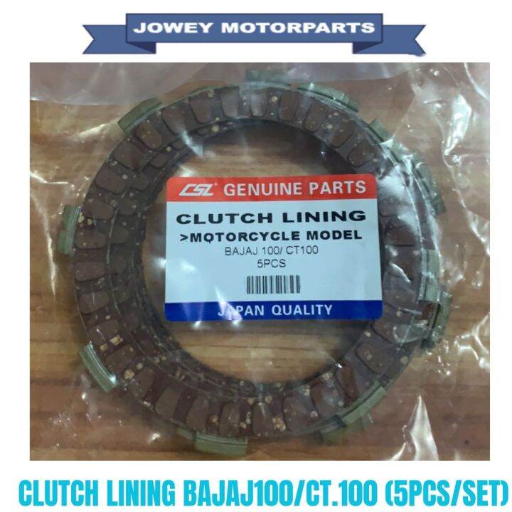 CSL CLUTCH LINING BAJAJ100/CT.100 (5PCS/SET) JAPAN QUALITY | Lazada PH