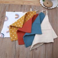 【CW】 5pcs Cotton Muslin Baby Nursing 4 Layers Washing Handkerchief Newborn Burp Absorbent Washcloth