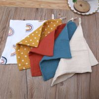 【VV】 5 Pcs/Lot Baby Muslin Hand Face Wipes Saliva Bib Handkerchief Gauze Cotton Boys Washcloth Dropshipping