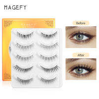 MAGEFY ขนตาปลอม3มิติธรรมชาติ รุ่น3D บรรจุ5คู่/กล่อง 4สไตล์ False Eyelashes