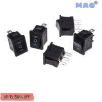 Maoyuanxing 5ชิ้น SPDT เปิดปิดมินิสีดำ3ขาสวิทช์โยก6A AC 250V 10A 125V