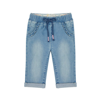 กางเกงขายาวเด็กผู้หญิง Mothercare embroidered denim trousers YB523
