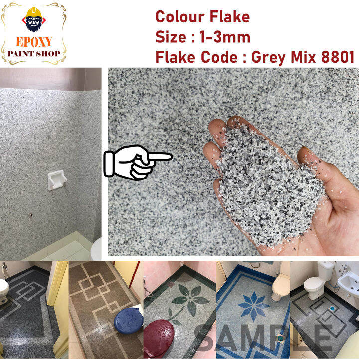 Epoxy Grey Mix Flake 13mm Suitable for Tiles and Cement/Concrete 0.3kg