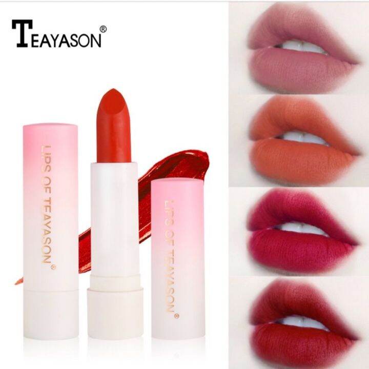 TEAYASON ลิปสติกสีชัดติดทน มีให้เลือก 6 สี | Lazada.co.th