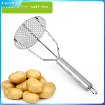 Stainless Steel Potato Masher Pumpkin Fruit Vegetable Pressure Mud Machine  Kitchen Children Food Crusher Complementary Gadget