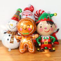 Foil Christmas Balloon Elk Snowman Santa Claus Gingerbread Man Xmas Tree Snowflake Ballon Merry Christmas Decoration 2022 Globos Balloons