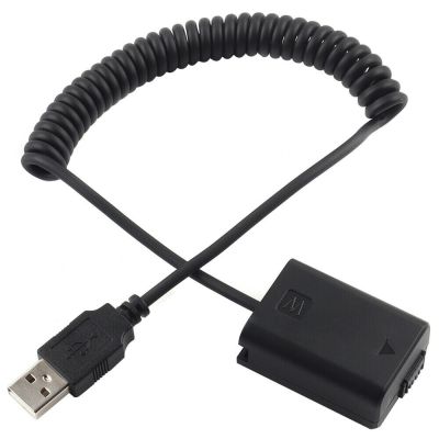 NP-FW50 Dummy Battery Extendable Power Adapter Cable For Sony Camera Alpha