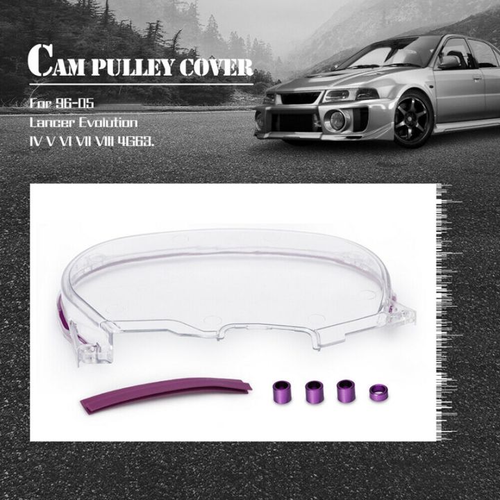 clear-cam-gear-timing-belt-cover-turbo-cam-pulley-for-mitsubishi-dsm-evolution-lancer-4g63-engine-evo-4-5-6-7-8