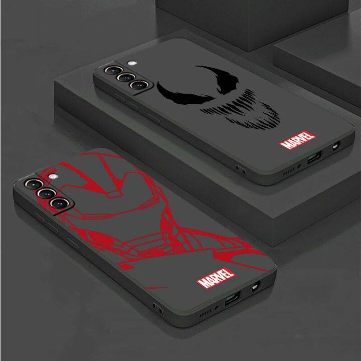 Hot K Marvel Ironman Spiderman Phone Case For Samsung Galaxy S20 Ultra 5g S22 Plus S8 S10e S7 0709