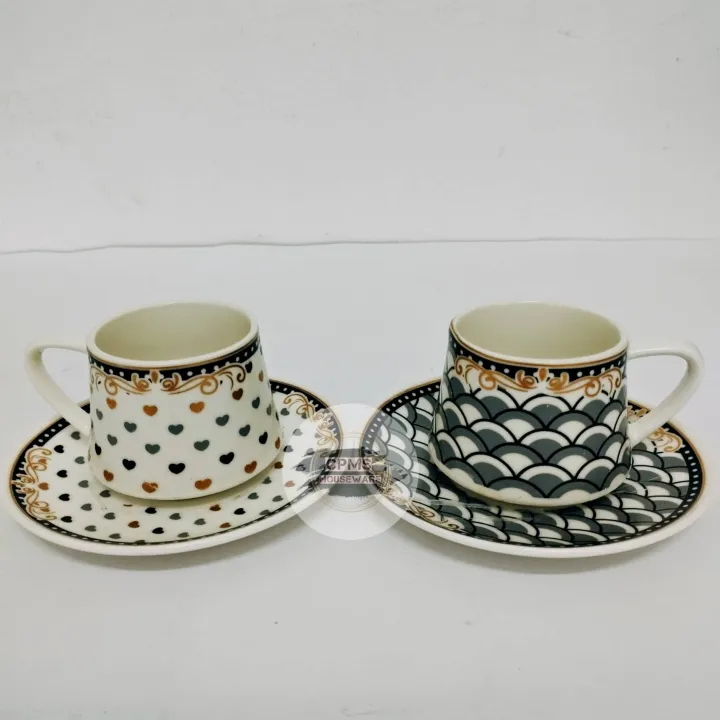 12PCS CERAMIC LUXURY TEA CUP SET WY1168 / WY1169 Lazada PH