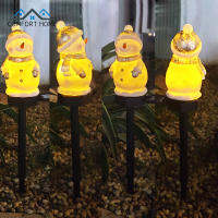 BSIDE Led พลังงานแสงอาทิตย์ Snowman ภูมิทัศน์แสงคริสต์มาสเรซิ่นควบคุมแสงเหนี่ยวนำโคมไฟสำหรับกลางแจ้งสวนสนามหญ้าตกแต่ง