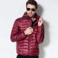 Winter Ultra Lightweight Packable Waterproof Down Jacket Coat Men 2021 Vintage Luxury Oversize Hooded Solid Color Jackets 2022