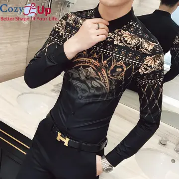 2022 Simple Fashion Spring Summer Sequins Design Long Sleeve Shirt Tuxedo  Men Clothing Slim Fit Chemise Homme Black/White - AliExpress