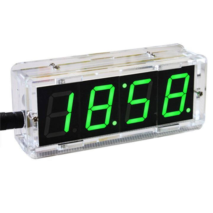 worth-buy-ชุดนาฬิกาแสดงตัวเลขหน้าจอดิจิตอล-led-ขนาดใหญ่พร้อมเคสสีเขียวแบบทำมือ